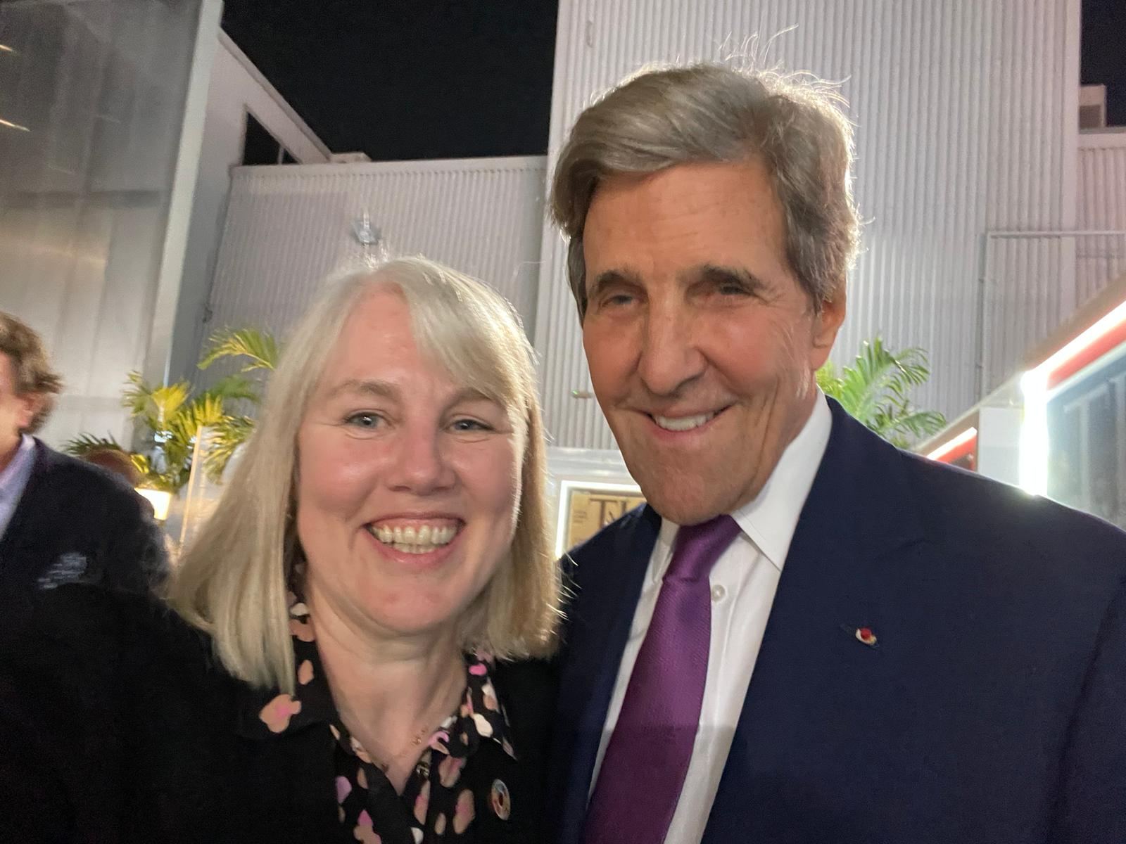 John Kerry (US Special Presidential Envoy for Climate) and Gabrielle Walker at COP28, Dubai